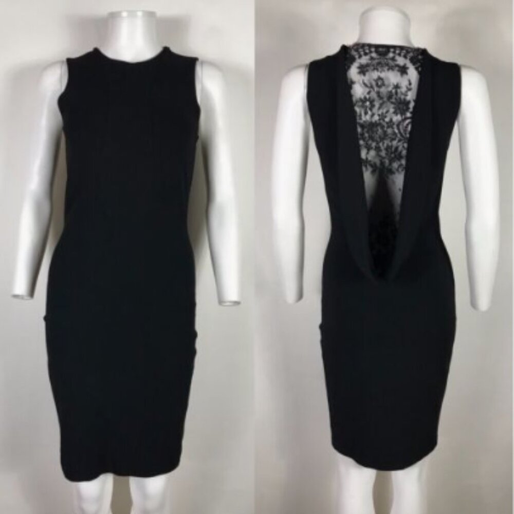 Alexander Mcqueen Black Back Lace Dress Size S - Picture 1 of 2